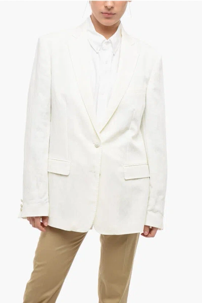 Etro Lined Single Breasted With Flap Pockets In White