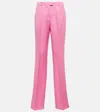 Etro Linen And Silk Straight-leg Pants In 1