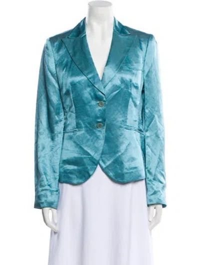 Pre-owned Etro Linen Blazer In Blue