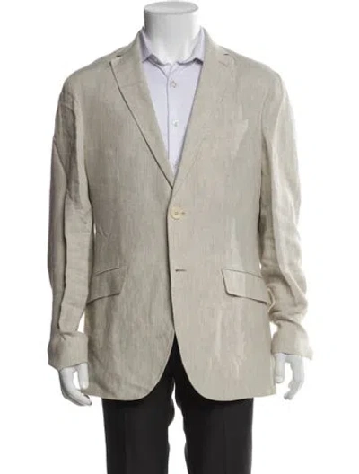 Pre-owned Etro Linen Blazer In Neutral