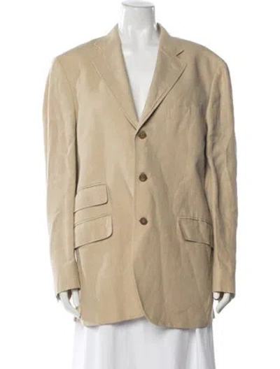 Pre-owned Etro Linen Blazer In Neutral