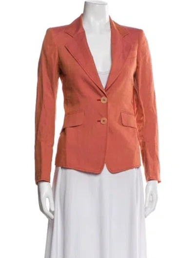 Pre-owned Etro Linen Blazer In Pink