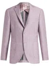 Etro Linen Blazer In Purple