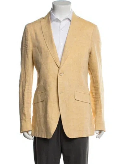 Pre-owned Etro Linen Blazer In Yellow