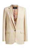 Etro Irridescent Sb Jacket In Tan