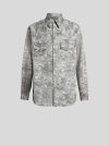 Etro , Linen-blend Denim Overshirt, Man, White, Size Xxl In White