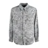 Etro , Linen-blend Denim Overshirt, Man, White, Size Xxl In White