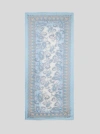 Etro Floral Paisley Linen-blend Scarf In Blue