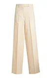 Etro Linen-blend Wide-leg Pants In Tan