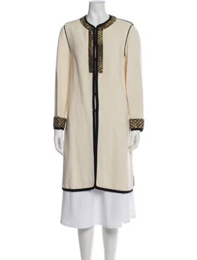 Pre-owned Etro Linen Coat In Neutral