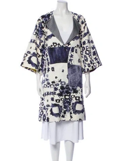 Pre-owned Etro Linen Floral Print Jacket In Multi