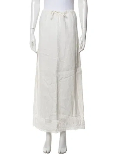 Pre-owned Etro Linen Long Skirt In Neutrals