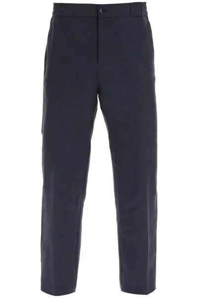 Etro Linen Pants In Blu