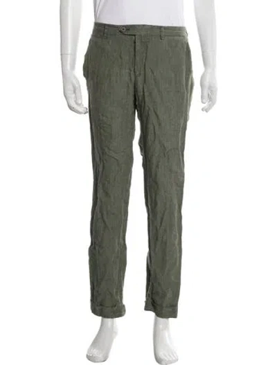 Pre-owned Etro Linen Pants In Green