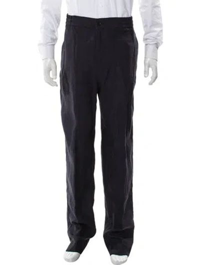 Pre-owned Etro Linen Pants W/ Tags In Blue