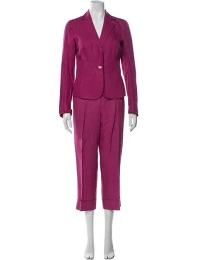 Pre-owned Etro Linen Pantsuit In Purple