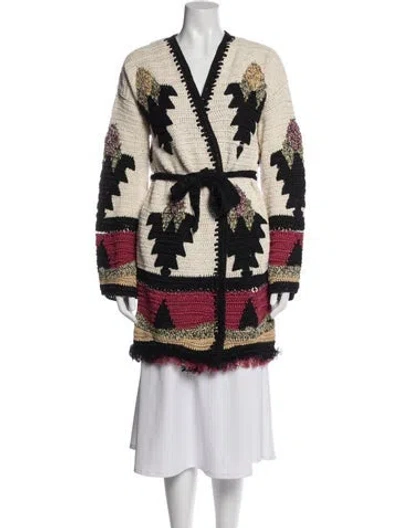Pre-owned Etro Linen Patterned Coat W/ Tags In Neutral