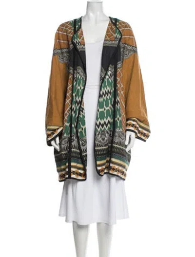 Pre-owned Etro Linen Patterned Jacket In Multi