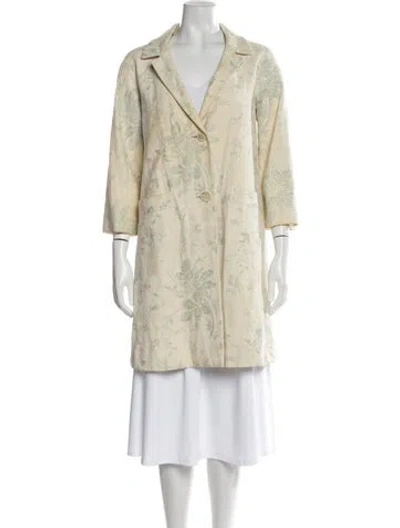 Pre-owned Etro Linen Printed Jacket In Neutral