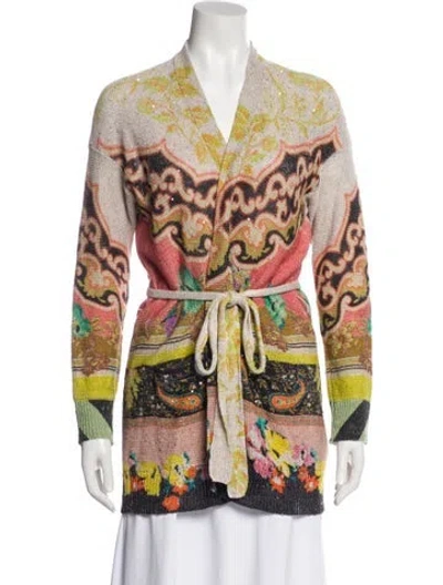 Pre-owned Etro Linen Printed Sweater In Neutral