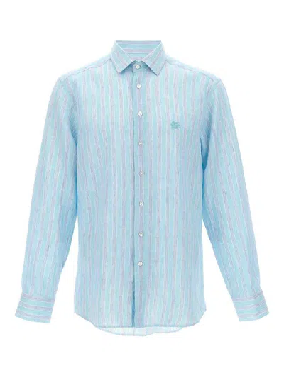 Etro Linen Shirt In Multicolor