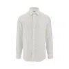 Etro Linen Shirt With Pegaso Logo In White