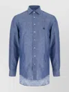 Etro Linen Shirt With Pointed Collar And Long Sleeves