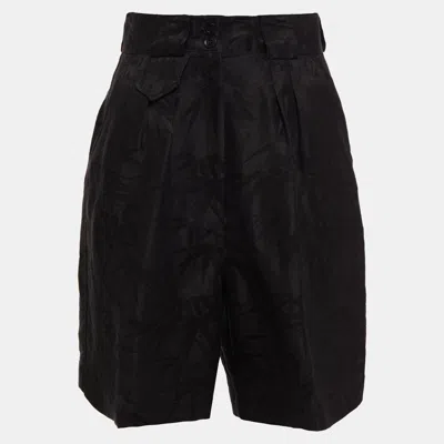 Pre-owned Etro Linen Shorts It 40 In Black