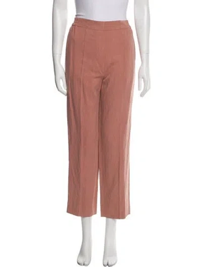 Pre-owned Etro Linen Straight Leg Pants In Neutral