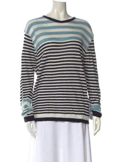Pre-owned Etro Linen Striped Sweater