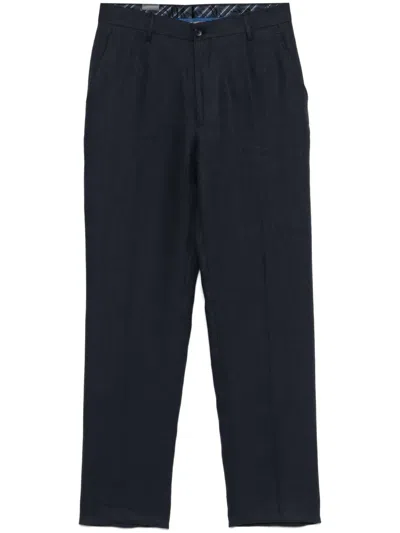 ETRO LINEN TAPERED-LEG TROUSERS