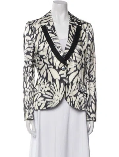 Pre-owned Etro Linen Tie-dye Print Blazer In Neutral
