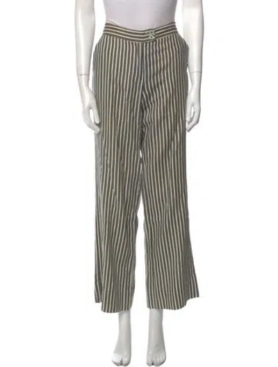 Pre-owned Etro Linen Wide Leg Pants In Multi