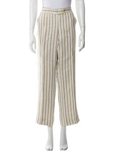 Pre-owned Etro Linen Wide Leg Pants W/ Tags In Neutral