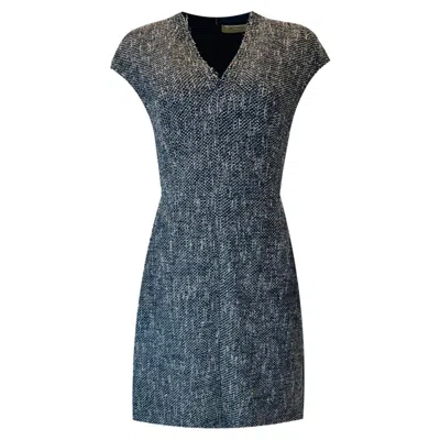 Pre-owned Etro Linen, Wool & Cotton Blend Dress In Black