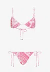 Etro Liquid Paisley Beach Bikini In Pink