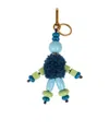 Etro Whimsical Beaded Charm With Fluffy Accents In Blue