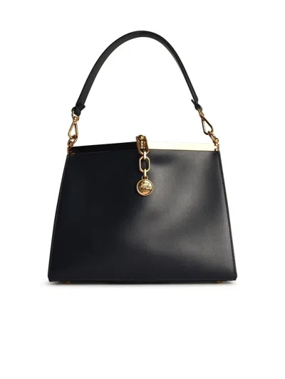 Etro Vela Pegaso Motif Medium Shoulder Bag In Black