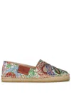 Etro Jacquard Fiori Espadrillas In Green