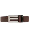 Etro Paisley-print Leather Belt In Brown