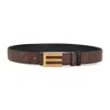Etro Paisley-jacquard Leather Belt In Brown