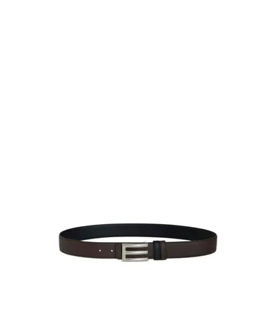 Etro Logo-buckle Leather Belt In Black