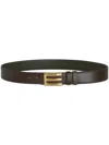 Etro Logo-buckle Leather Belt In Brown