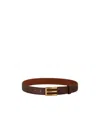 Etro Paisley Pattern Logo Belt In Brown
