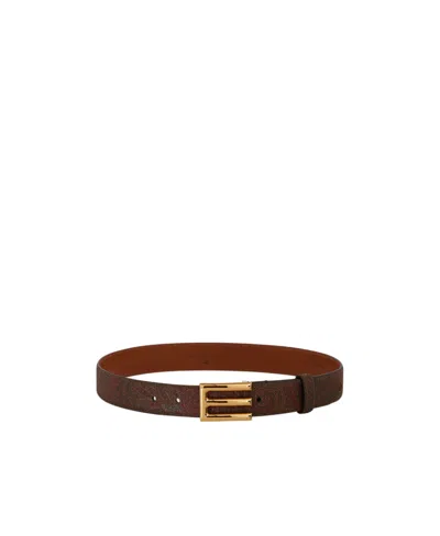 ETRO PAISLEY BELT WITH ETRO BUCKLE