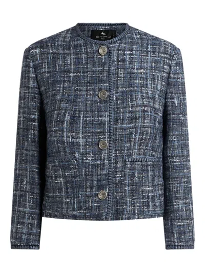 ETRO LOGO-BUTTON JACKET