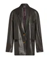 Etro Single-breasted Nappa-leather Jacket In Black