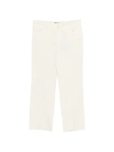 Etro Logo-button Trousers In Neutral