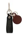 Etro Logo Charm Keyring In Brown