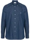 Etro Button-down Collar Cotton Shirt In Blue